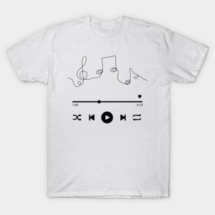 music wave and playlist T-Shirt